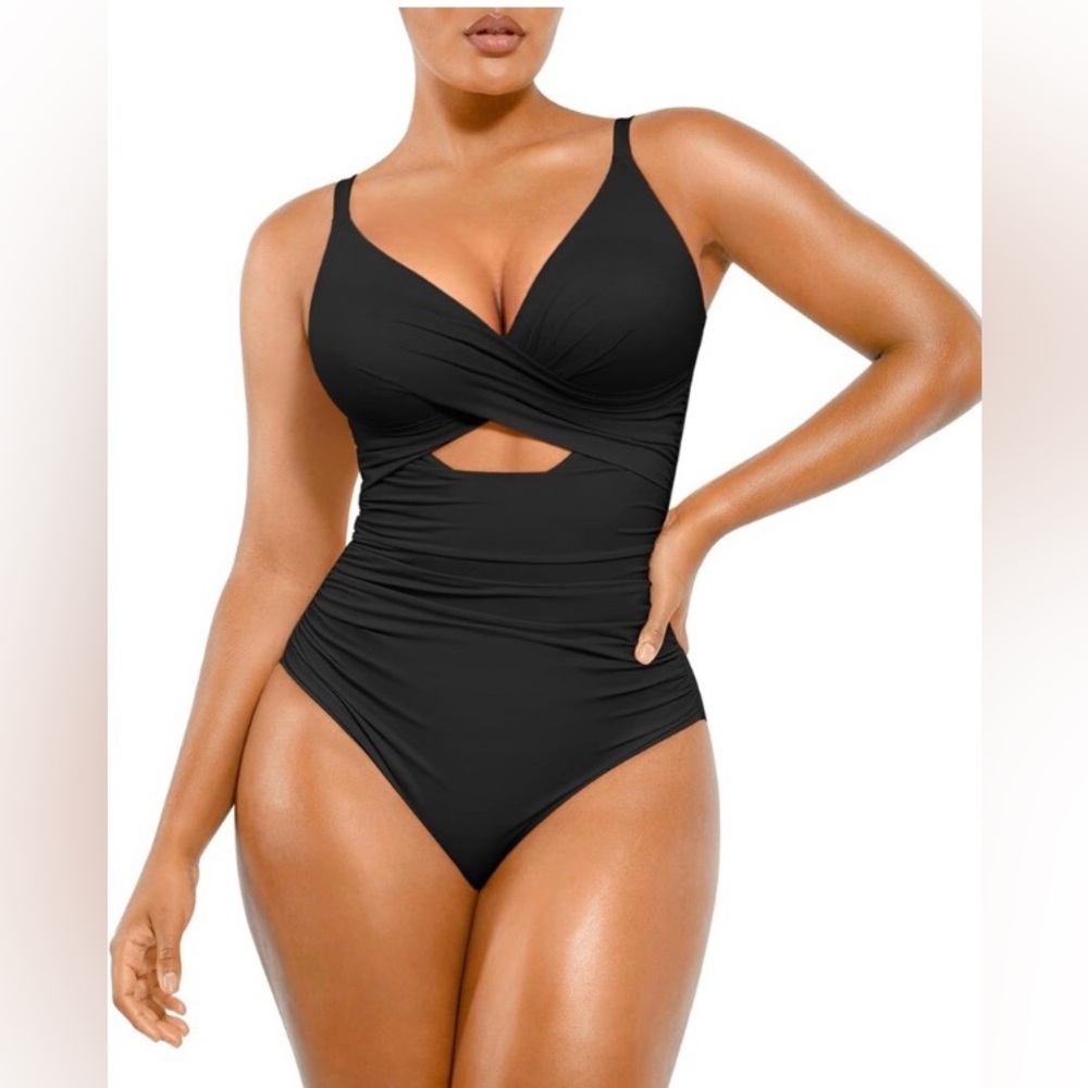 Elegant Black One-Piece Swimsuit